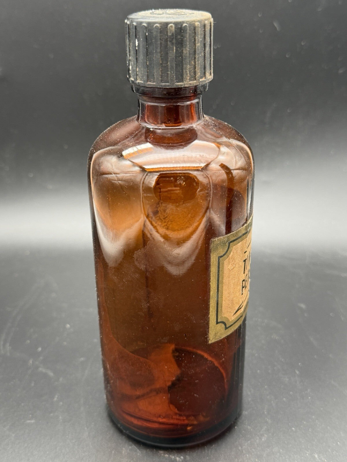 Vintage Amber Apothecary Bottle Tinctura Persionis Pharmacy Lab Glass