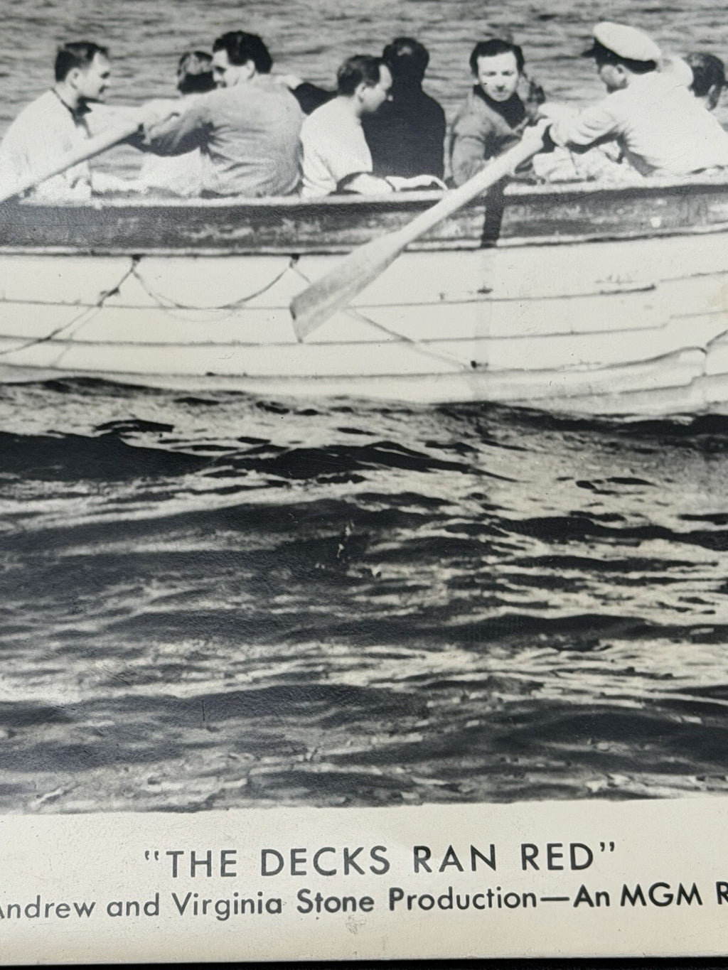 The Decks Ran Red 1958 Vintage Movie Still Photo Lifeboat Ship MGM 58/379