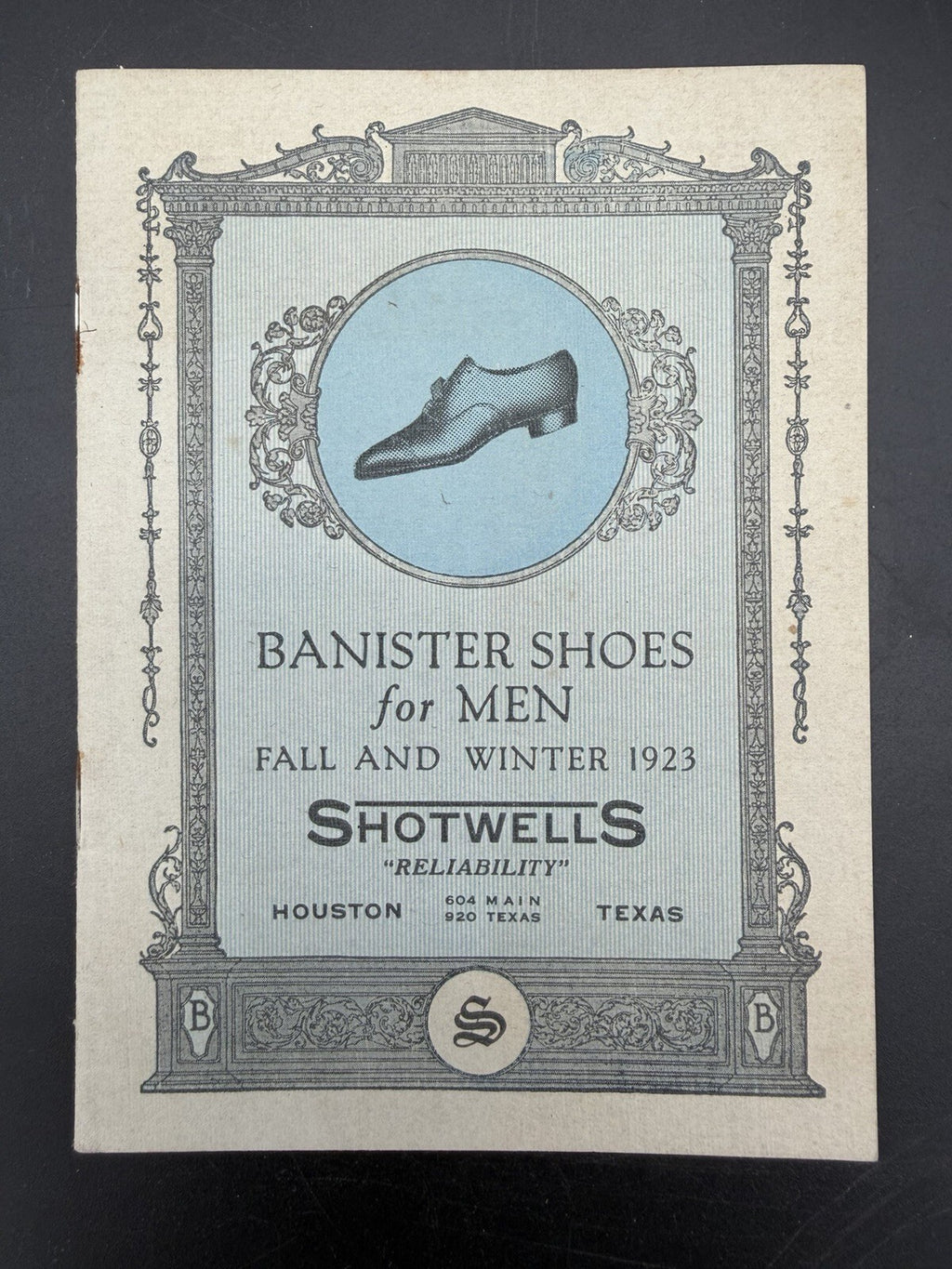 1923 Banister Shoes Men Catalog Shotwells Houston TX Vintage Footwear Booklet