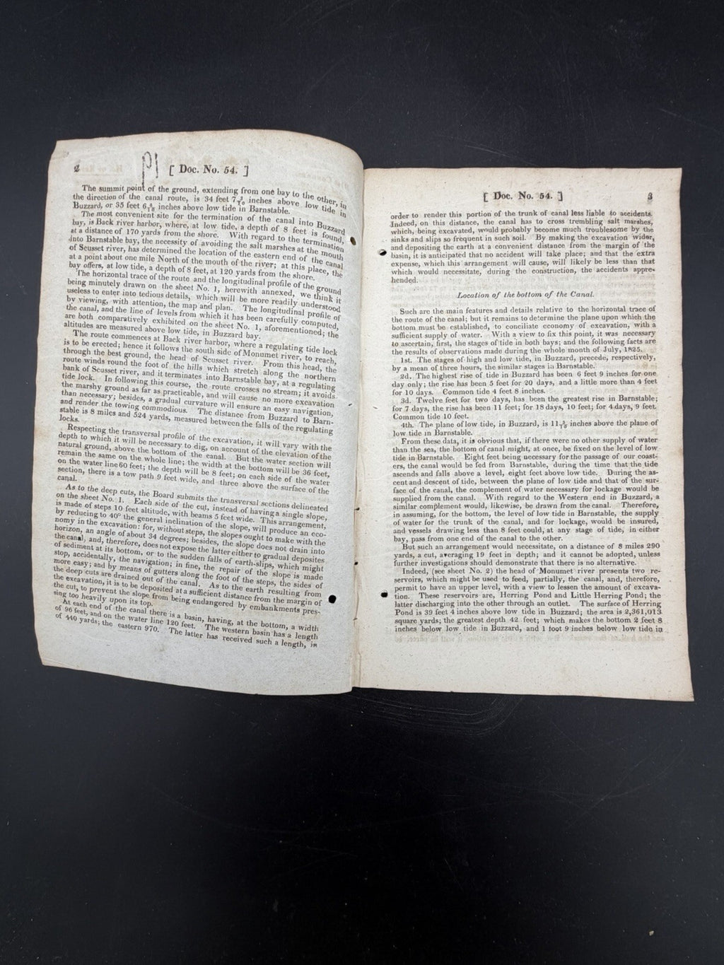 1830 Buzzard & Barnstable Bay Canal Report - House Doc. 54, Massachusetts
