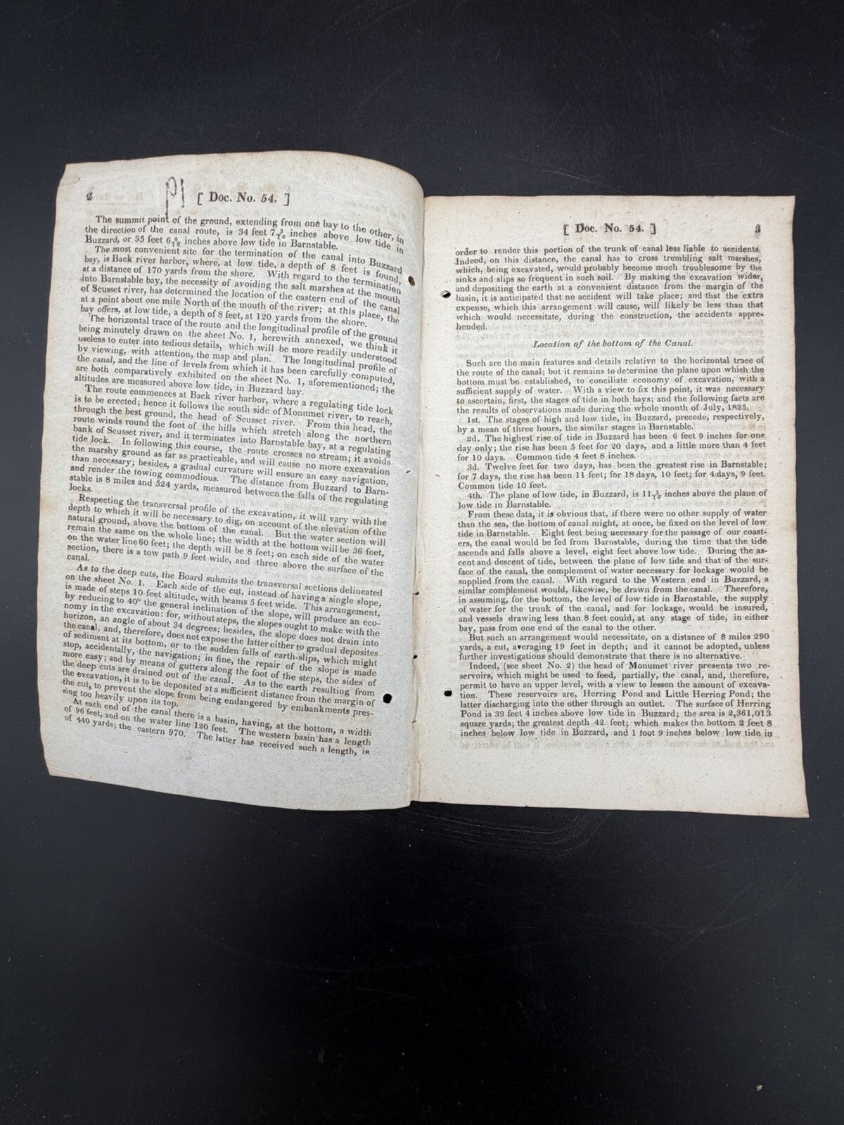 1830 Buzzard & Barnstable Bay Canal Report - House Doc. 54, Massachusetts