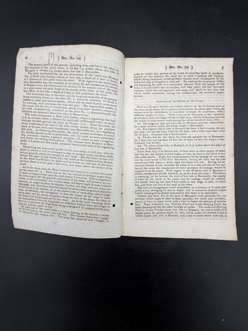 1830 Buzzard & Barnstable Bay Canal Report - House Doc. 54, Massachusetts
