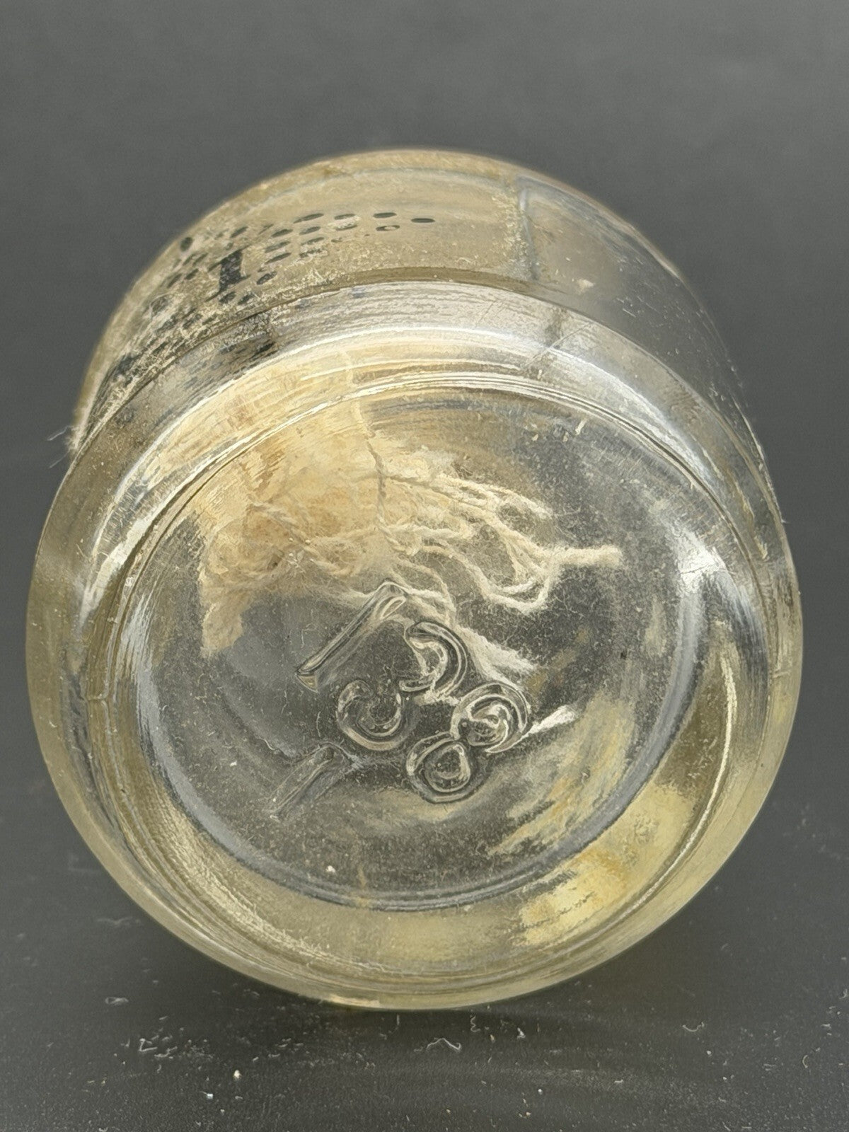 Antique Pharmacy Apothecary Glass Bottle – G.I. Stenciled Label & Stopper