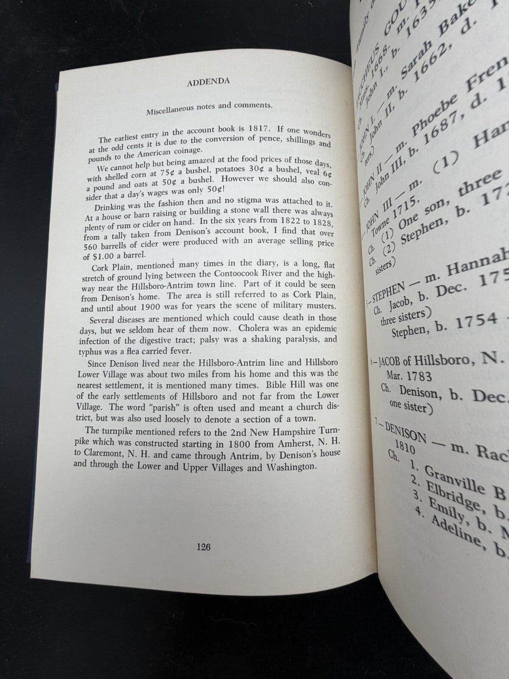 Rains Finely Today Denison Gould Diary Account Book 1817-1865 Hillsboro NH