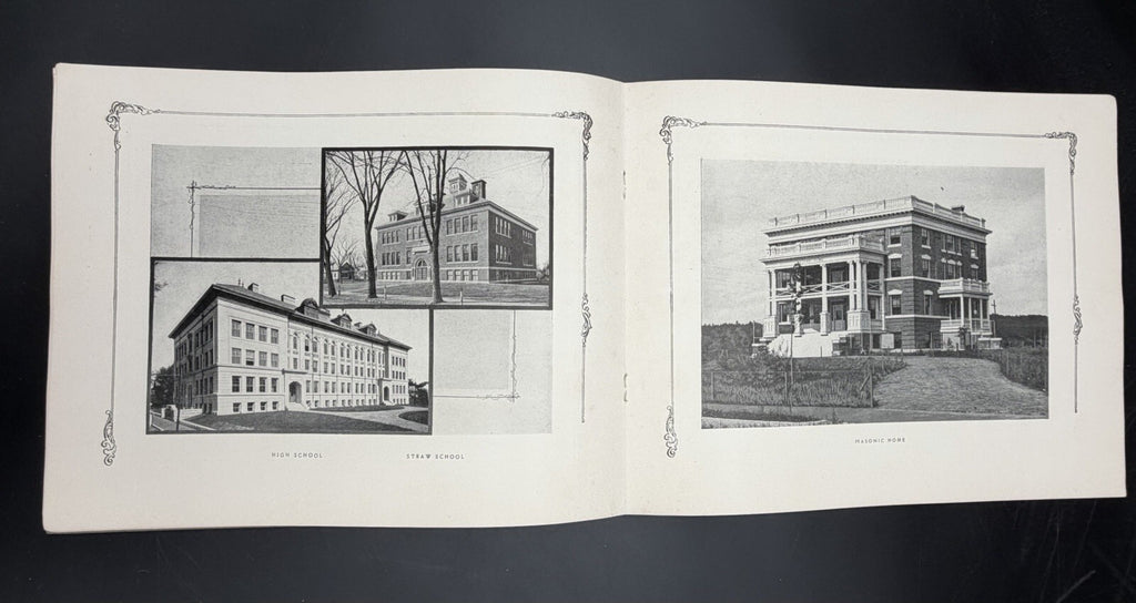 Antique Booklet, 1903 Views of Manchester and Vicinity Photo Book - L.H. Nelson Co. NH