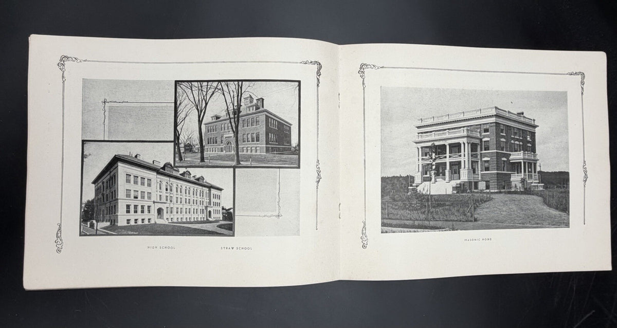 Antique Booklet, 1903 Views of Manchester and Vicinity Photo Book - L.H. Nelson Co. NH