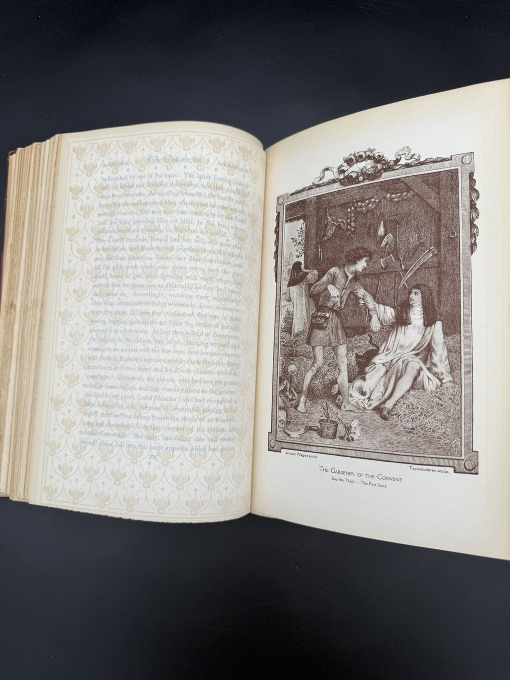 The Decameron, Boccaccio, Vol 1, 1928, J.P. Horn, AS-IS for Restoration