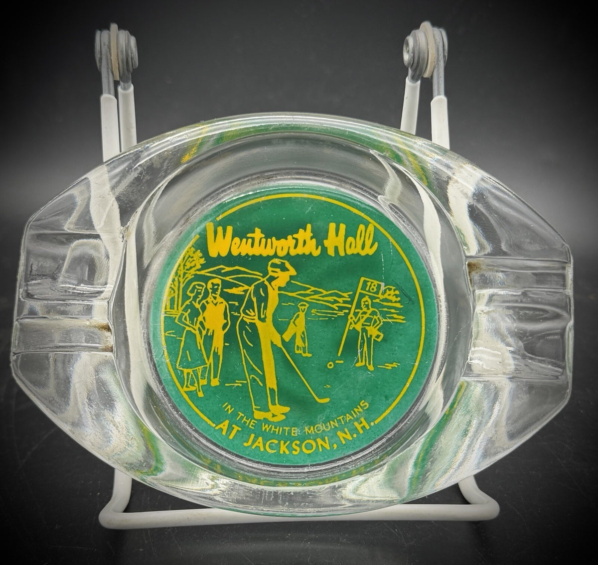 Vintage Wentworth Hall Jackson NH White Mountains Golf Souvenir Ash Tray Ashtray