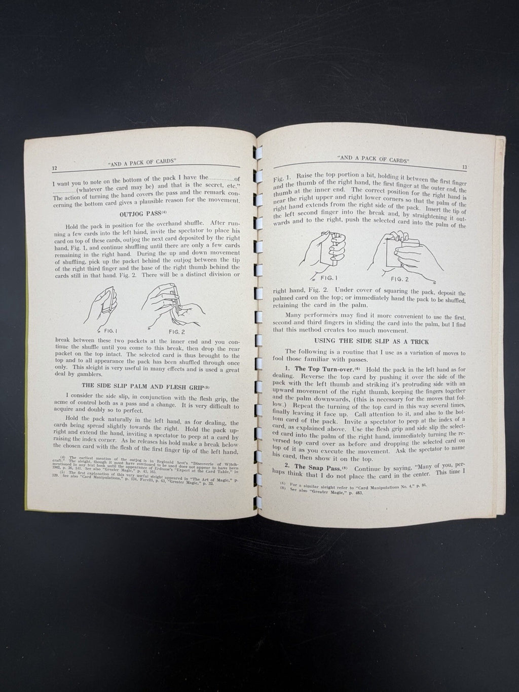 Vintage Magic Book And A Pack Of Cards Jack Merlin Sleight Of Hand Card Tricks