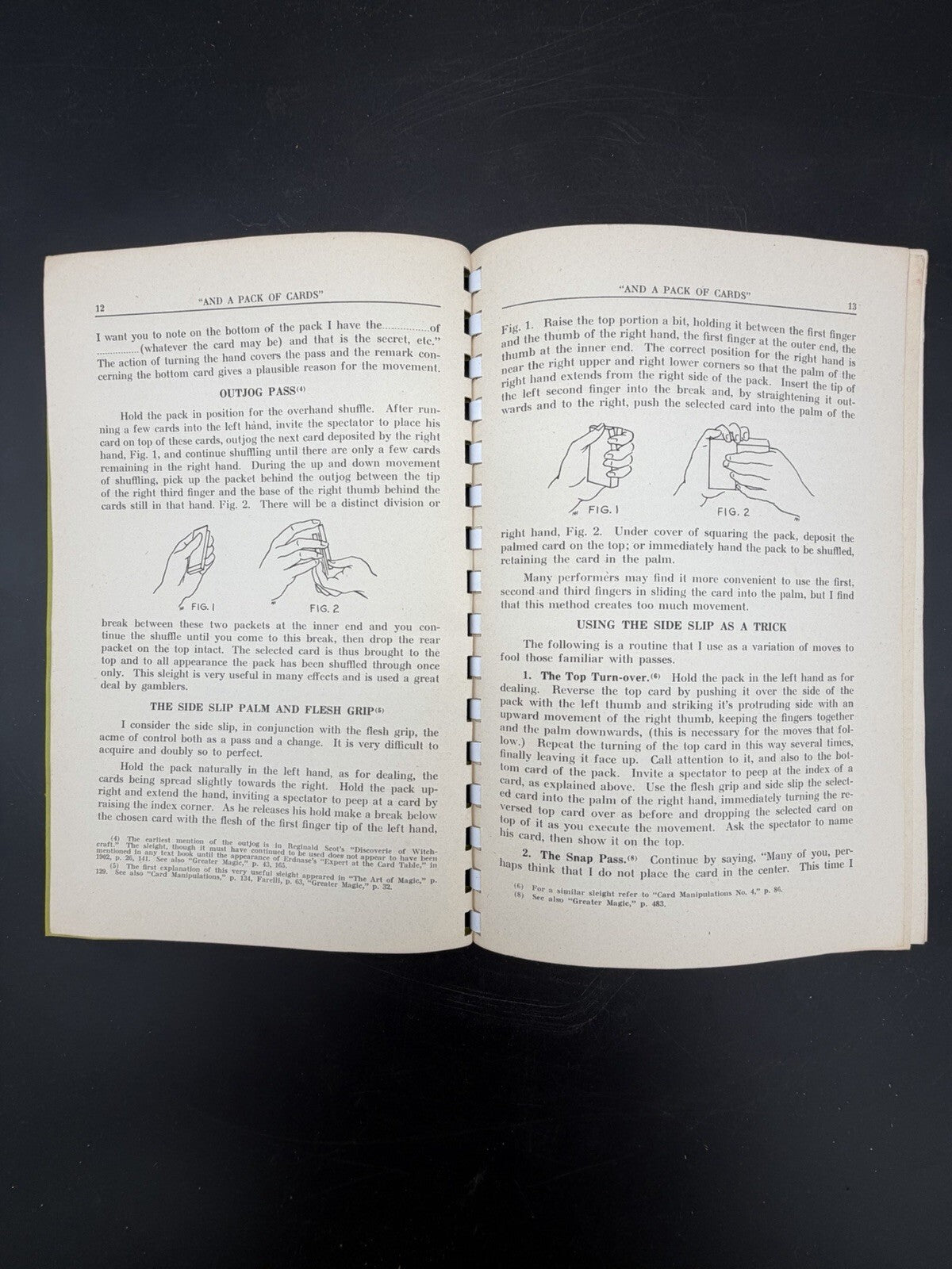 Vintage Magic Book And A Pack Of Cards Jack Merlin Sleight Of Hand Card Tricks