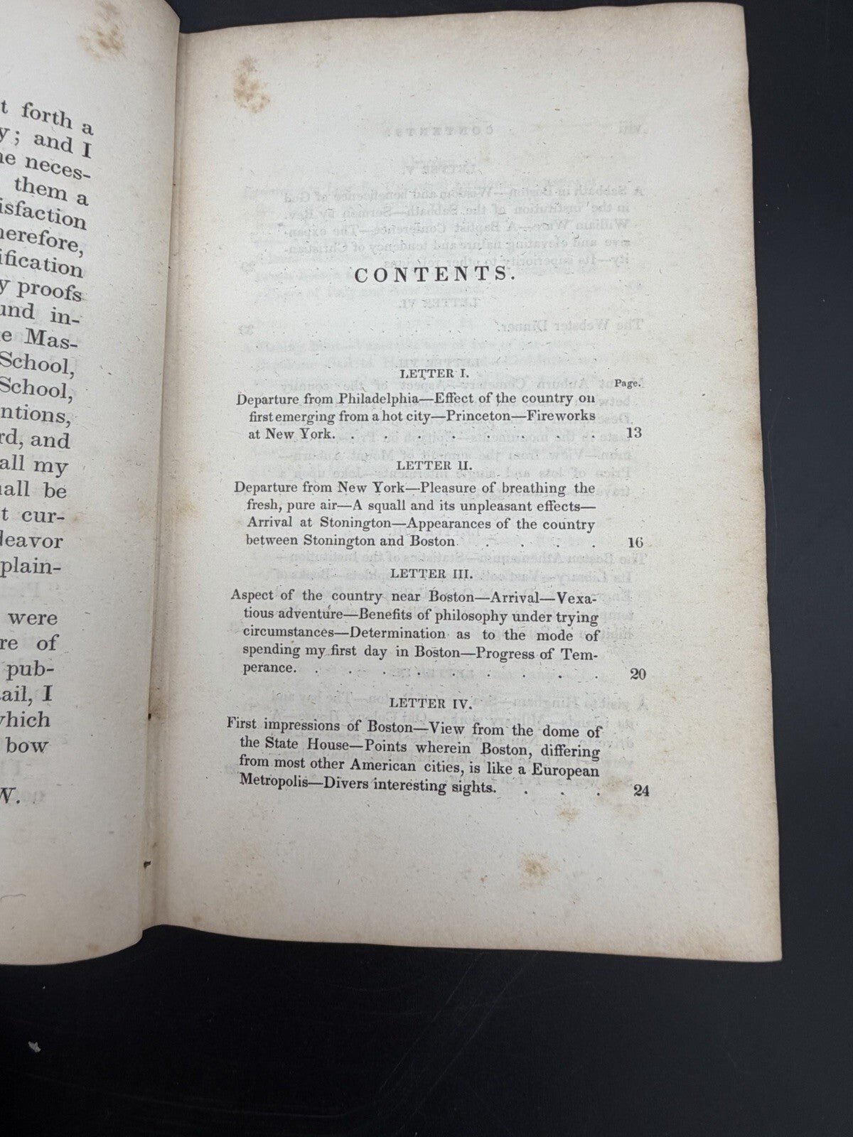 Antique Book, 1838 A Trip to Boston by E. C. Wines First Edition Travel Narrative