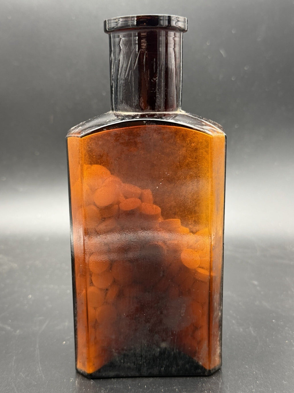 Antique Schieffelin and Co. Acetanilide Amber Glass Bottle w Label Quack Medicine
