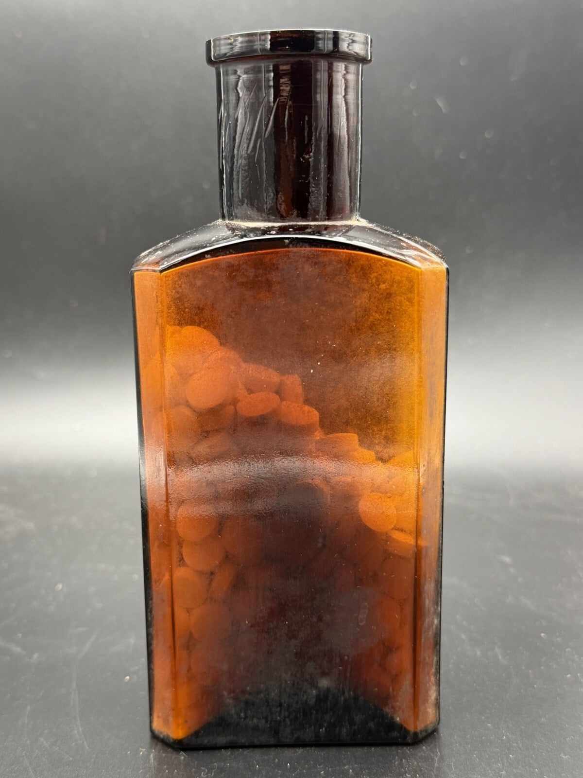 Antique Schieffelin and Co. Acetanilide Amber Glass Bottle w Label Quack Medicine