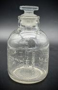 Antique Apothecary Graduated Bottle Glass Stopper 200 CC Pharmacy Lab Vtg