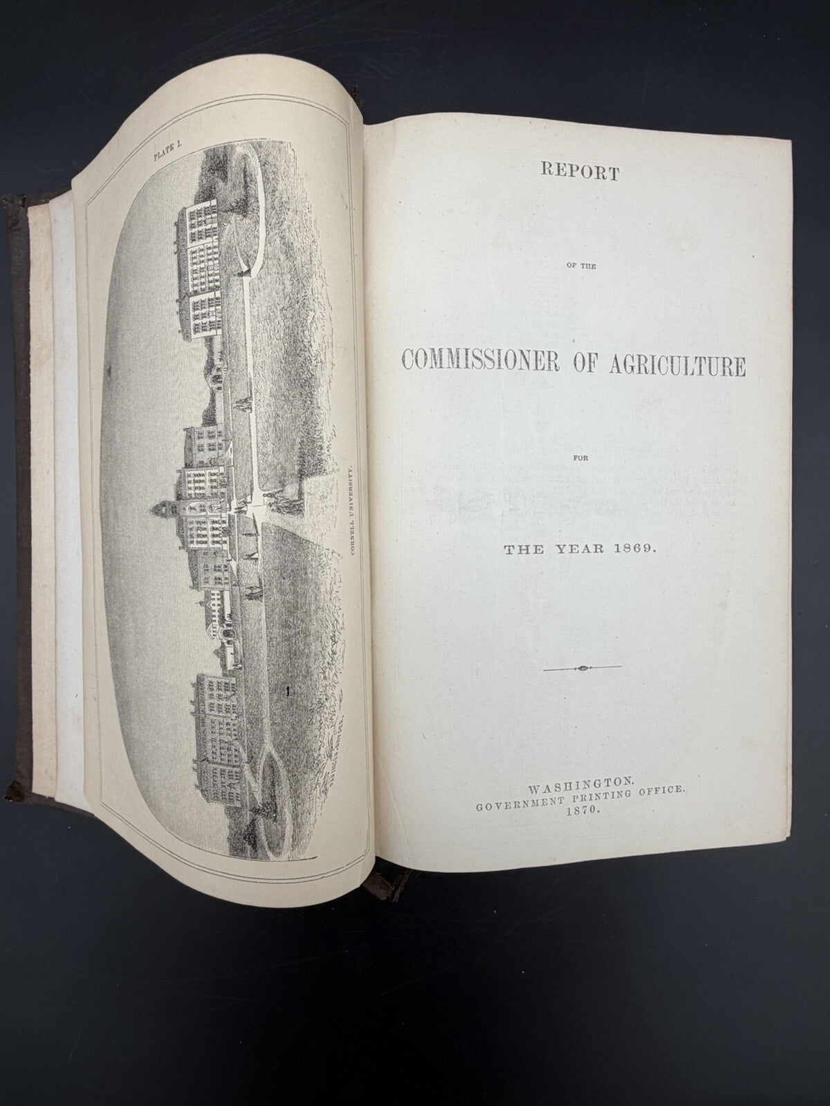 1870 Antique Book Report of the Commissioner of Agriculture for Year 1869 Illustrated