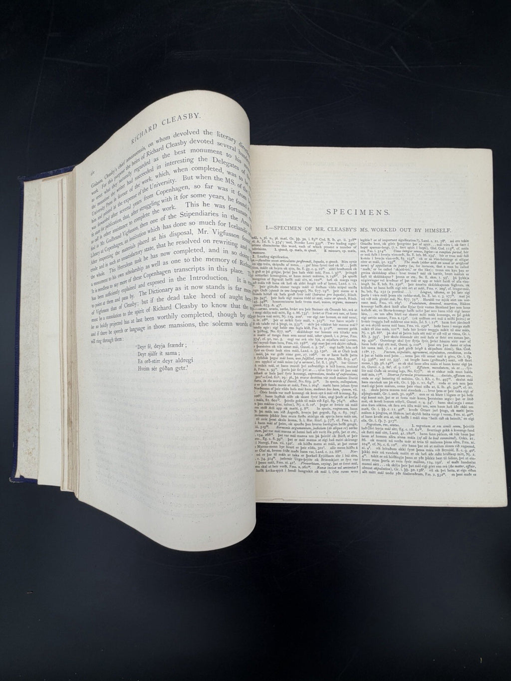Cleasby & Vigfusson ICELANDIC-ENGLISH DICTIONARY - 1874 1st edn w/ 1876 appendix