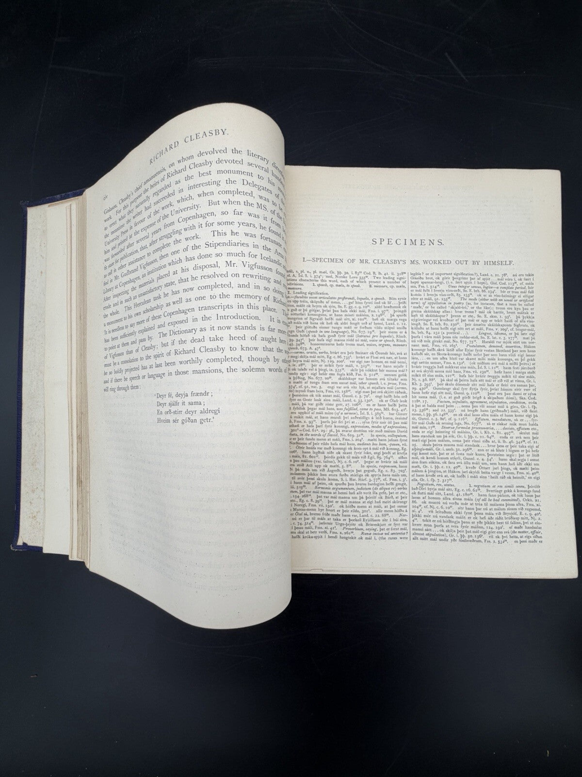 Cleasby & Vigfusson ICELANDIC-ENGLISH DICTIONARY - 1874 1st edn w/ 1876 appendix