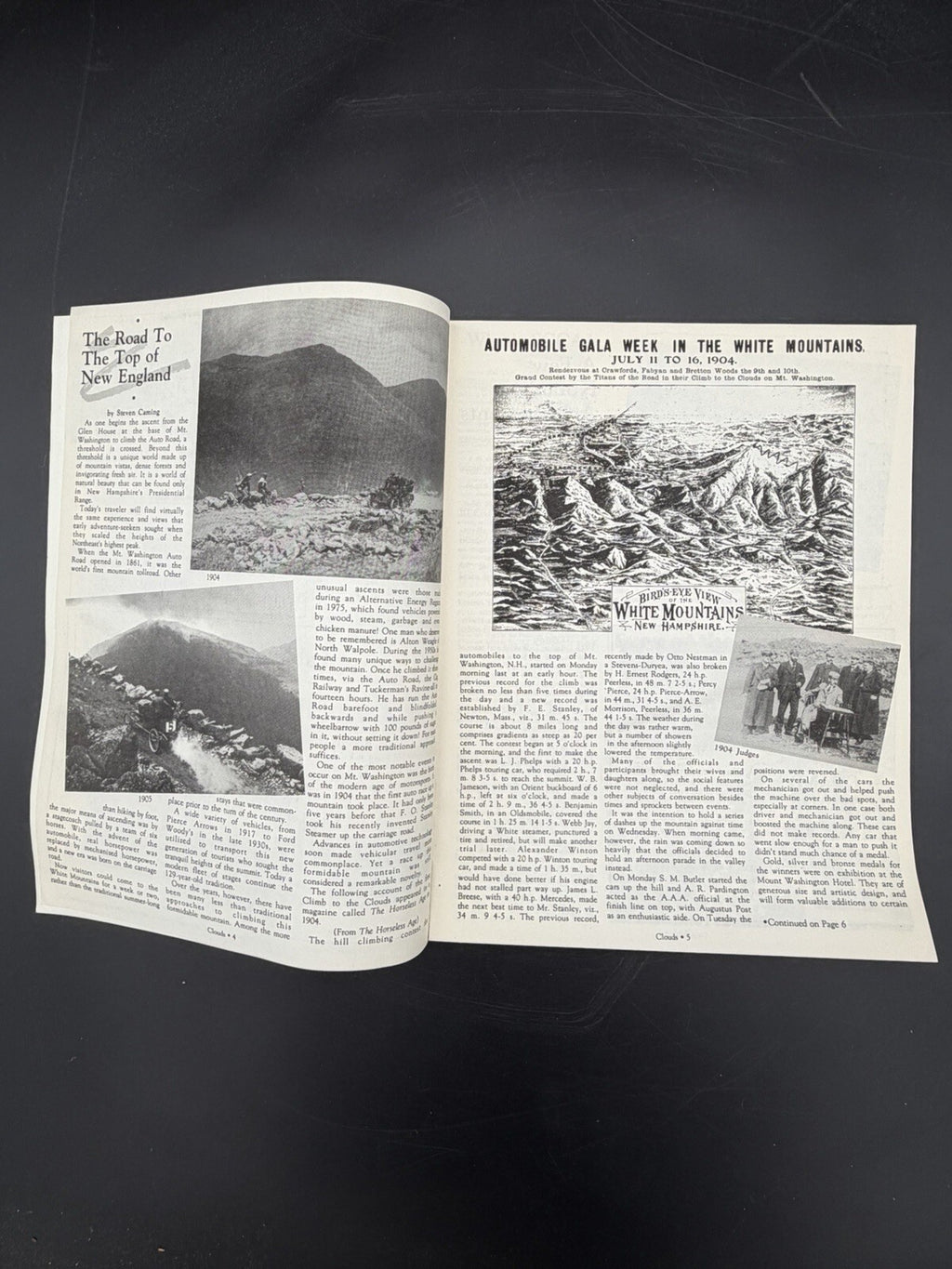 Vintage 1990 Mt. Washington Auto Road Hill Climb Official Program - Climb to the Clouds