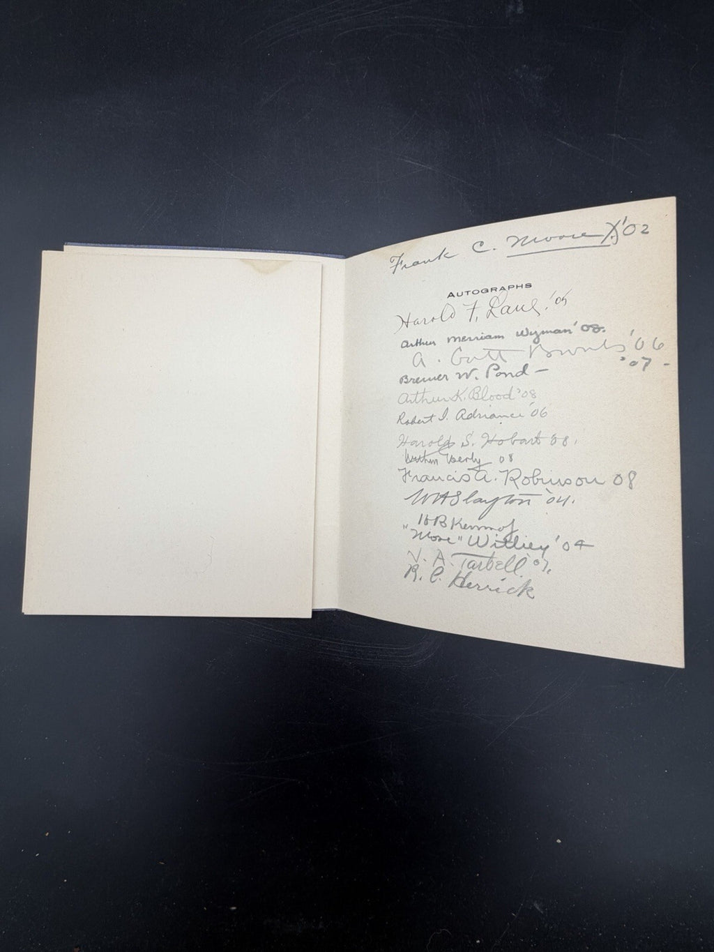 1904 Chi Chapter Chi Phi Fraternity Annual Initiation Banquet Program Menu