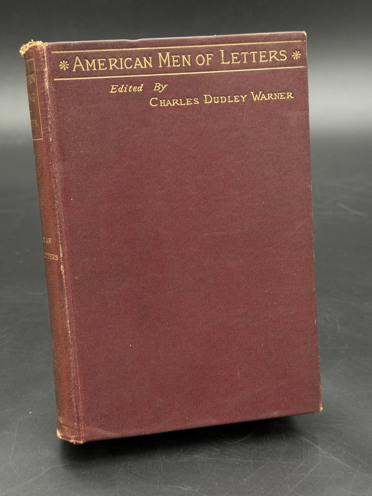 Antique Book 1891 Washington Irving Biography Charles Dudley Warner Inscribed Bookplate