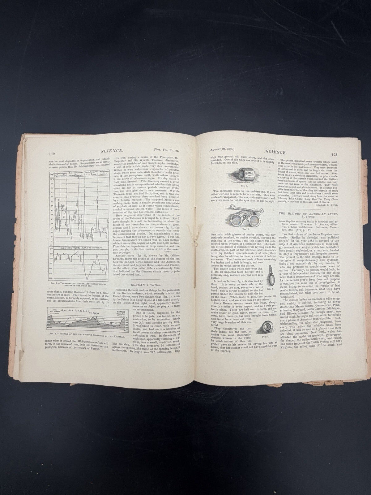 1884 Original Vintage Science Magazine - Vol. IV No. 82 - Historical Ephemera