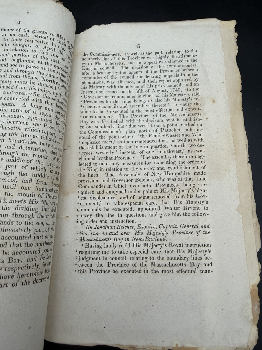 1828 Report of Commissioners: New Hampshire & Maine Boundary Survey - Uncut RARE