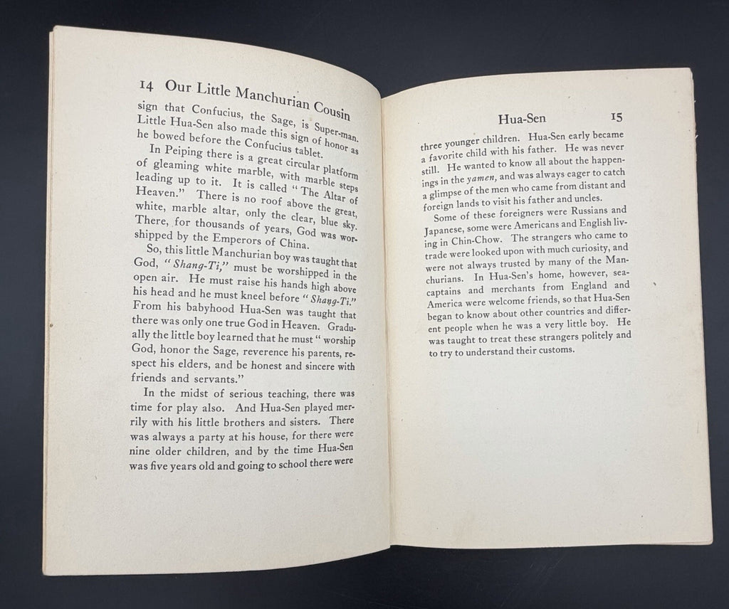 Our Little Manchurian Cousin by Tehyi Hsieh (1933) Signed First Edition