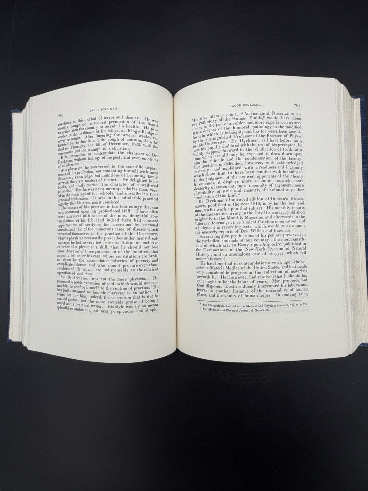American Medical Book Biography of 1828 by James Thacher M.D.  1967 Print FINE