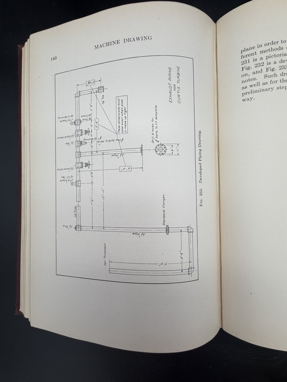 1927 Machine Drawing by Carl L. Svensen 4th Printing Technical Engineering Text