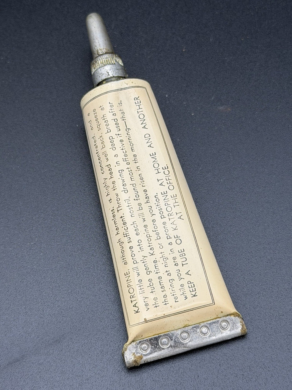 Antique Katropine Antiseptic Nasal Jelly Tube Box Phoenix Drug Co Newark NJ