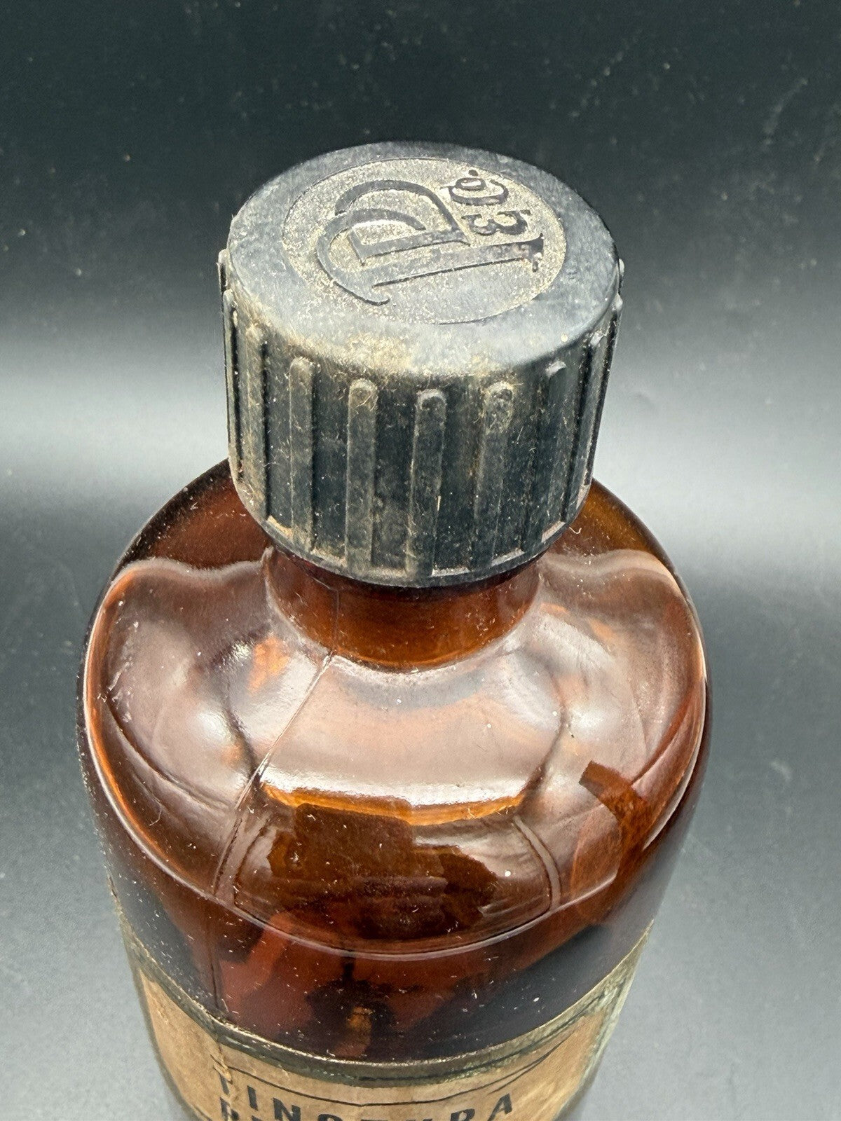 Vintage Amber Apothecary Bottle Tinctura Persionis Pharmacy Lab Glass