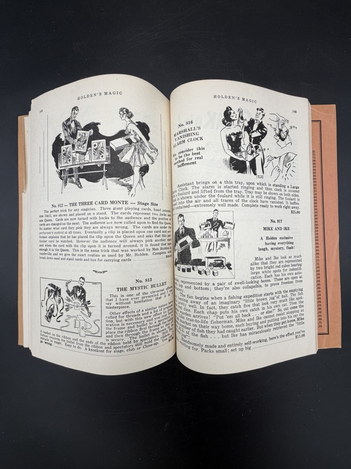 Vintage 1952 Holden's Magic Catalog Book NYC Boston Ephemera Receipt Included