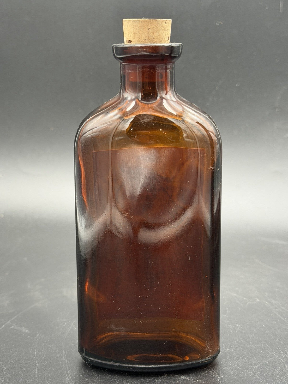 Vintage Upjohn Cheracol with Codeine 4 Oz Amber Medicine Bottle Original Label
