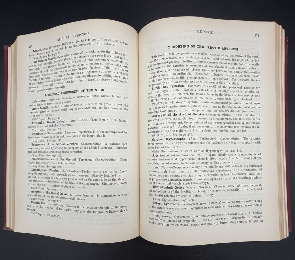 1936 Symptom Diagnosis Regional and General Barton Yater Third Edition Medical
