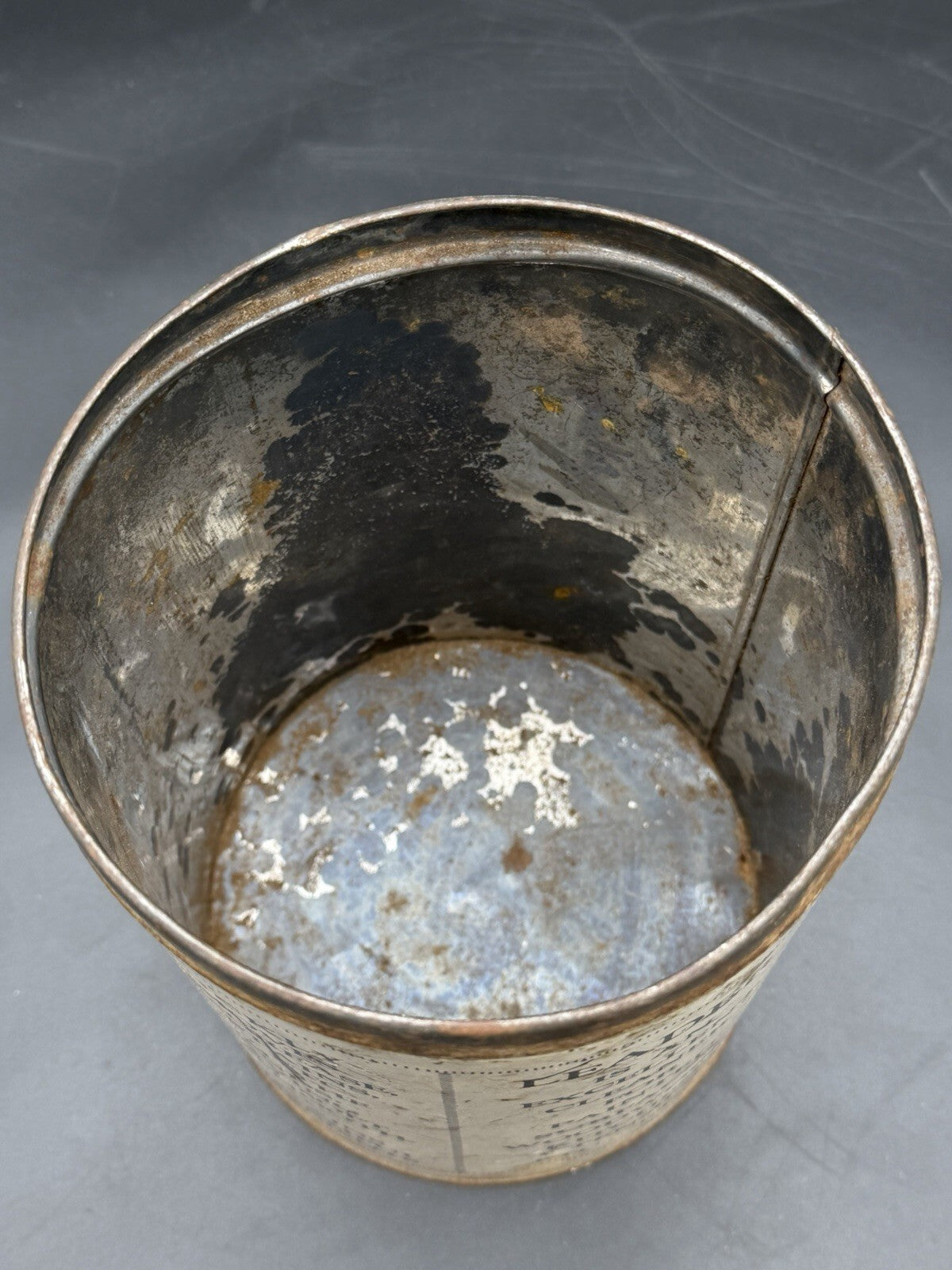 Antique Advertising Leader Hand Soap Tin Can Blue Bird Company Cambridge Mass 8”