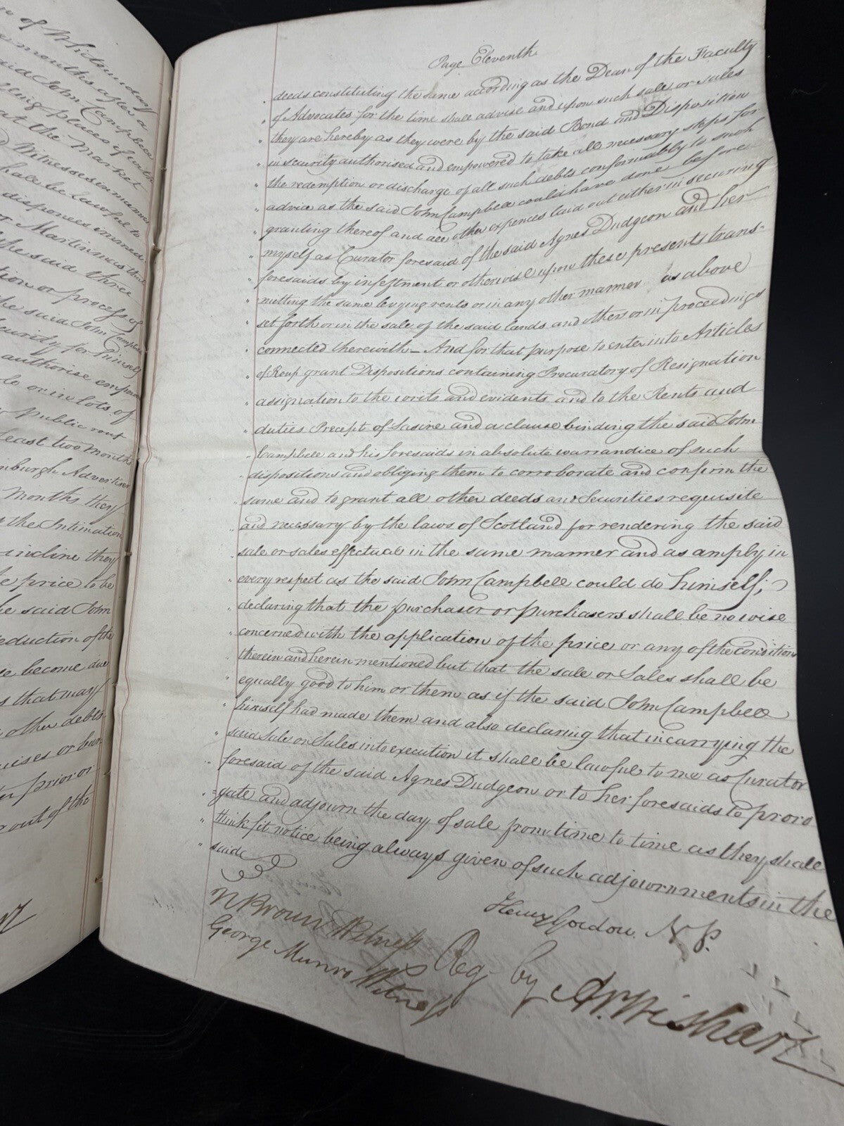 1826 Scottish Instrument of Sasine Vellum Legal Document Scotland Genealogy