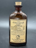 Vintage Upjohn Cheracol with Codeine 4 Oz Amber Medicine Bottle Original Label