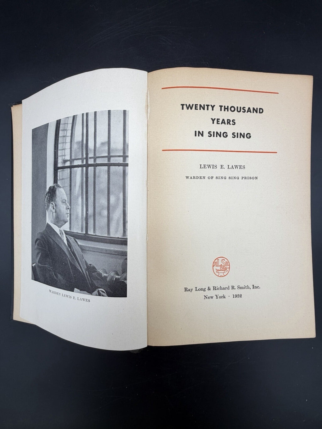 Twenty Thousand Years In Sing Sing by Lewis E. Lawes (Hardcover, 1st Ed., 1932)