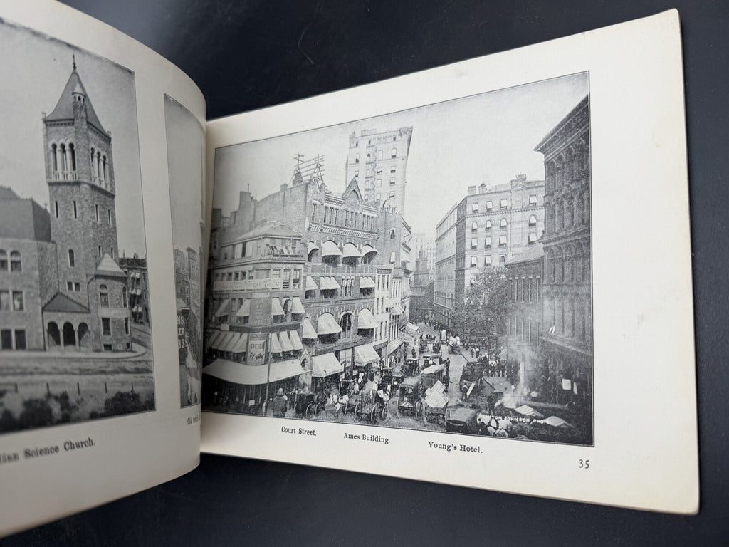 1904 150 Glimpses of Boston Photo Book Souvenir Cambridge Lexington Station